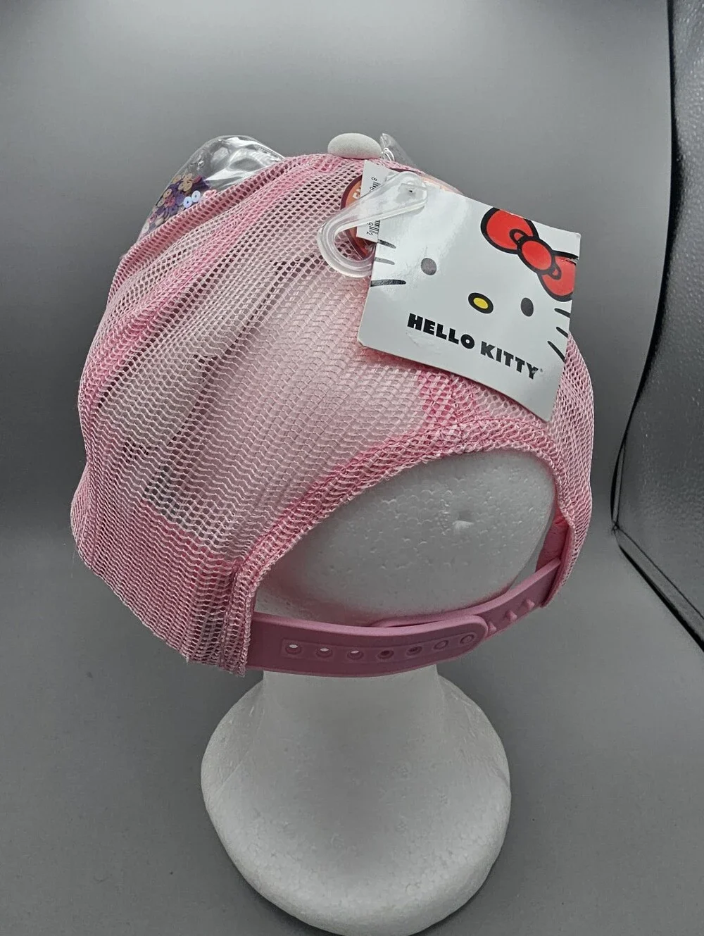 Hello Kitty 3D Ear Trucker Hat Pink Shaker Glitter Sequin Confetti Filled Sanrio